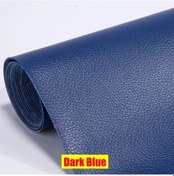 Resim Kendinden Yapışkanlı Deri Yama Kanepe Tamir Yenileme Deri Etiket Mobilya Masa Dark Blue 20x30cm 