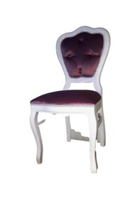 Resim Sandalye Lükens ASLAN Klasik Model Kayın İskelet Parlak Beyaz babyface kumaş Oluklu El Yapım 