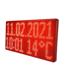 Resim Sanec Ledli Saat Derece Tarih Tabelası (Kasa ÖLÇÜSÜ:35X70) 