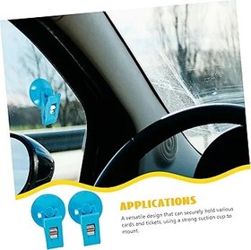 Resim iplusmile Araba Bardak Not Defteri Tutucu Park Cezası Tutucu Ön Cam İçin Klips 2 Paket 