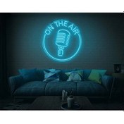 Resim Twins Led On The Air Yazılı Mikrofon Figürlü Neon Tabela Buz Mavisi Model:model:36113366 Buz Mavisi 
