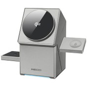 Resim Recci Rw-47 Qi2 Teknolojili Kablosuz Şarj Standı 3in1 Magsafe Uyumlu Telefon&akıllısaat&kulaklık 15w 
