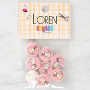 Resim Loren Crafts 8'li Köpek Düğme - 1032 
