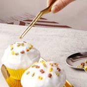 Resim 1 Adet/4 Adet Kek Süsleme Cımbızı Dekorasyon Aracı Paslanmaz Çelik 430 Moleküler Gastro-nomi Paslanmaz Çelik Araçlar Şefin Plakaj Maşası 