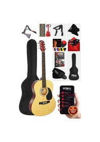 Resim Midex Rg-550nt Pack Kaliteli Kesik Kasa Natural 40 İnç Akustik Gitar Seti 4/4 Yetişkin 