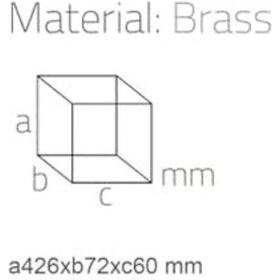 Resim Klozet Fırçası Krom Renk 426x72x60 Mm Açık Ahşap 