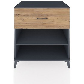 Resim Kronos Şifonyer Tek Raflı Tek Çekmeceli 88x59x96 Antrasit-çam Antrasit 