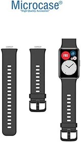 Resim Microcase Huawei Watch Fit için Koruma Silikonlu Kordon Kayış - KY26 (Beyaz) 