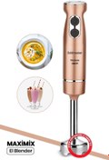 Resim Goldmaster Maximix Gold 1000 Watt 4 Bıçaklı Paslanmaz Çelik Turbo Hız Ayarlı El Blender 
