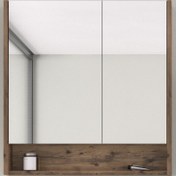 Resim Bonitobagno BNT1001 Lidya Aynalı 73 cm Banyo Dolabı Üst Modül Ceviz 