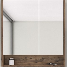 Resim Bonitobagno BNT1001 Lidya Aynalı 73 cm Banyo Dolabı Üst Modül Ceviz 