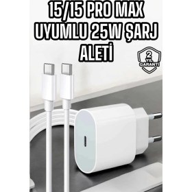 Resim Renas Store Mey Ithalat® Ios Uyumlu Type-C Girişli Hızlı Şarj 15/15 Pro Max Adaptör ve Kablosu 