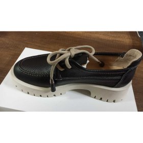 Resim TakıDolabı %100 Hakiki Deri Bağcıklı Siyah Kadın Makosen Ayakkabı – Rahat ve Şık Günlük Ayakkabı 