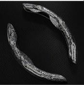 Resim Chuangyinshop Gri Renk Mozaik Desenli Evrensel Direksiyon Kılıfı Koruyucu Ve Şık Gri 