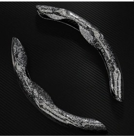 Resim Chuangyinshop Gri Renk Mozaik Desenli Evrensel Direksiyon Kılıfı Koruyucu Ve Şık Gri 