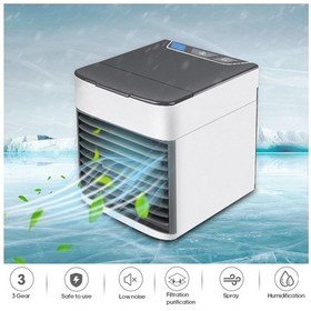 Resim Mini Klima Fanı Usb Soğutucu Küçük Ev Yurdu Ofis Odası İçin Soğutma Sirkülatörü Masaüstü Masa Kullanımı Taşınabilir 7858 Beyaz 