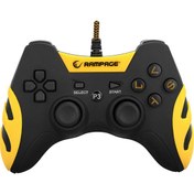 Resim Rampage SG-R218 PS3/ PC X INPUT Sarı Renk USB 1.8m Hasır Kablolu Oyun Kolu Joypad 