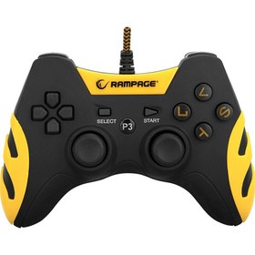 Resim Rampage SG-R218 PS3/ PC X INPUT Sarı Renk USB 1.8m Hasır Kablolu Oyun Kolu Joypad 