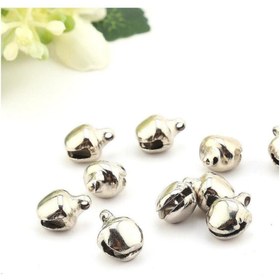 Resim Genel Markalar 50 Adet Kulplu Çıngırak Çan Zil Gümüş 2 cm 