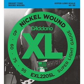Resim D'Addario EXL220SL XL 40-95 Super Long Bass Gitar Tel Seti 