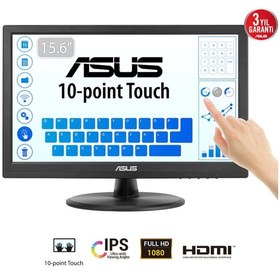 Resim VT169HE 15.6" 5ms, 60Hz, Dokunmatik, HDMI, D-Sub, Düşük Mavi Işık, FreeSync, IPS Panel Monitör 