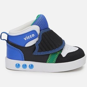 Resim Vicco Ufo Işıklı Erkek İlk Adım Saks Mavi/siyah Bot Siyah - Mavi 