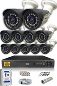 Resim IDS 11 Kameralı Set - 5mp Sony Lensli Full Hd Gece Görüşlü Güvenlik Kamerası Sistemi - Cepten Izle 