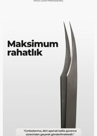 Resim Magic Lash Profesyonel Premium Ucu Çentikli Wolverine Silver Düz Ayırıcı İpek Kirpik Cımbız WS-24 