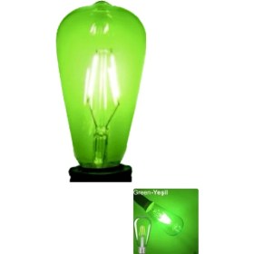 Resim Rustik 4 W Yeşil Işık 4 Flamanlı Rustik E27 Duy LED Ampül Renkli 1 Adet 