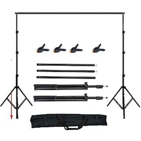 Resim FototekFotograf 3x3m Backdrop Fon Standı Stüdyo Stand Kit Taşıma Çantalı Set 3x3 Metre Fon Stant 