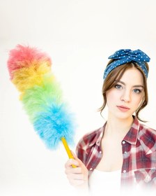 Resim Factorial Toz Alma Püskülü Anti Statik Ev Ofis Kir Toz Temizleyici Fırça Kalorifer Petek Temizlik Aparatı 