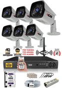 Resim IDS DS-2027HD-SET6-1TB 6 Kameralı 1080P Full HD 5 MP Sony Lensli Kamera Seti - 2027 