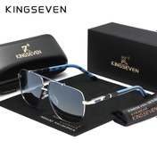 Resim KINGSEVEN Paslanmaz Çelik Çerçeve Gözlük - Ayarlanabilir Burun Pedleri, Konforlu Uygunluk, Günlük, Fotoğrafçılık ve Partiler için İdeal, Mükemmel Hediye Seçeneği, Günlük Aksesuar|Şık Metal Çerçeve|Dayanıklı Menteşeler 