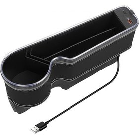 Resim Homyl 2 Usb Bağlantı Noktası Işık Siyah-sürücü-koltuğu 