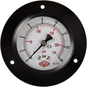 Resim Ø63 mm Ön Flanşlı, Kuru Tip, Düşük Basınç Göstergesi 