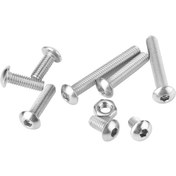 Resim Vkemall M4 304 Paslanmaz Çelik Disk Başlı İç İçgenli Somun Ve Somun Aleti Seti, 210 Adet, Ev Ve Endüstriyel Kullanım 