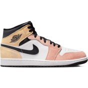 Resim Nike Air Jordan 1 Mid Se Erkek Sneaker Hakiki Deri Bilekli Spor Ayakkabı Beyaz 