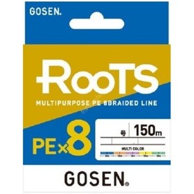 Resim Gosen X8 Roots Pe 8 Örgü Spin İp Misina 150mt Multi Color 