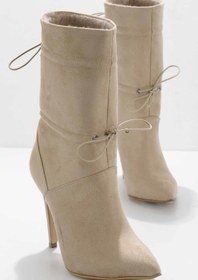 Resim Bambi Bej Süet Kadin Bot & Bootie K02990102202 