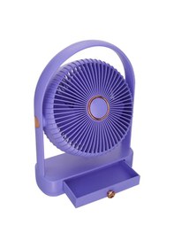 Resim Wexta Ys2235 Taşınabilir Masaüstü Mor Usb Fan 