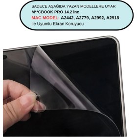 Resim McStorey Macbook Pro Ekran Koruyucu 14.2 inç M1-M3 A2442 A2779 A2992 A2918 ile Uyumlu Anti Scratch 