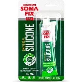 Resim Somafix Genel Amaçlı Şeffaf Tüp Silikon 50 ml S50 