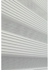 Resim Beyaz Dar Piliseli Zebra Perde Beyaz 