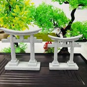 Resim 1 adet Japon Torii Kapısı Akvaryum Dekorasyonu - Minyatür Şapeli Süs, Ev ve Ofis için Reçine Masaüstü Dekoru, İdeal Babalar Günü Hediyesi, Elektrik Gerektirmez, Akvaryum Dekorasyonu | Geleneksel Japon Tasarımı | Dayanıklı Reçine, Akvaryum Süsleri 
