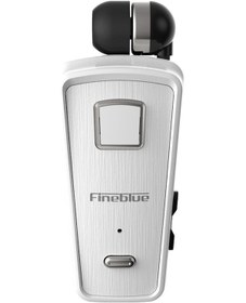 Resim Fineblue F980 Bluetooth 4.0 Kulaklık: Telsiz, arama, Çift Cihaz Bağlantısı, Titreşim Uyarısı Ve Yaka Klembi - Beyaz 