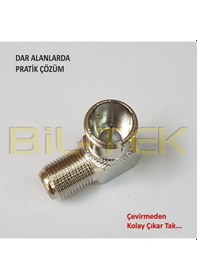 Resim Hızlı F Konnektör L Tipi Quick Fiş - 100 Adet 