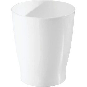 Resim Karokstore Banyo, Yatak Odası, Ev Ofis, Yurt Için Kompakt Yuvarlak Plastik Çöp Kovası, 19,6 cm x 19,6 cm x 23,1 Cm, Koleksiyonu, Beyaz 