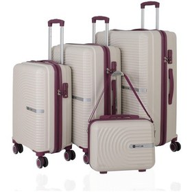 Resim Mçs Polipropilen 4lü Valiz Seti V374 S24sy1000083-set 11148 Kemik/mürdüm 