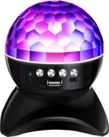 Resim L740 Disko Topu Led Işıklı Şarjlı Bluetooth Hoparlör Disco Speaker Aux/fm/tf Card Siyah 