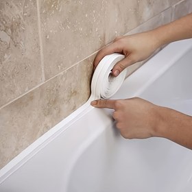 Resim Su Geçirmez Mutfak Bandı Lavabo Stickeri Tuvalet Arası Dolgu Bantı Banyo Boşluk Kapama 